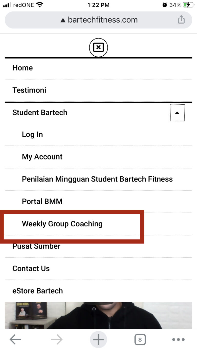 Langkah 3 - Pilih Weekly Group Coaching